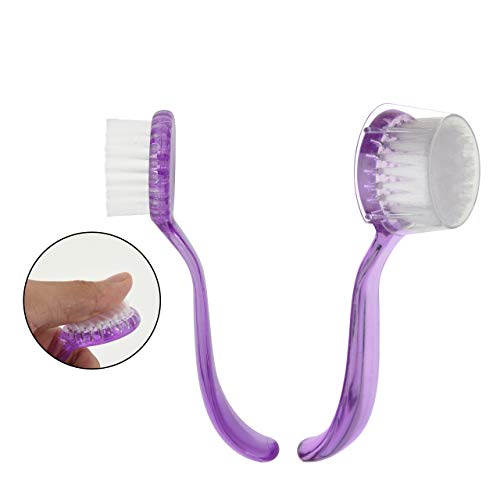 CM Pack of 4 Nail Brushes Manicure Fingernail Scrubbing Cleaning Brushes with Round Cover Long Handle for Hands Nails Toenails Cleaning - Image 5