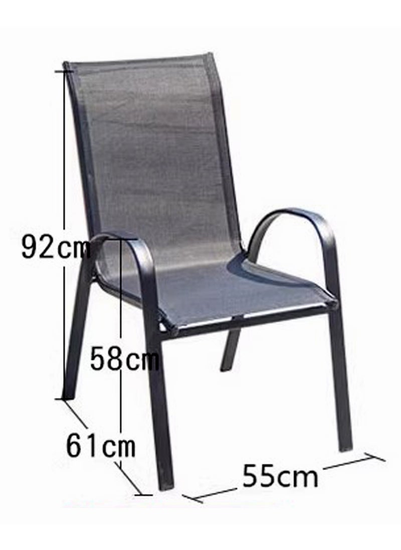 Living - طقم طاولة حديقة خارجية 6 كرسي وطاولة بني مقاس 150*90 سم. - Image 1