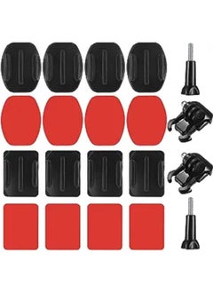 Generic Set of Helmet Adhesive Mount Set, Flat Curved Helmet Adhesive Mounts with Accessories Kit, Compatible with GoPro  - Image 1