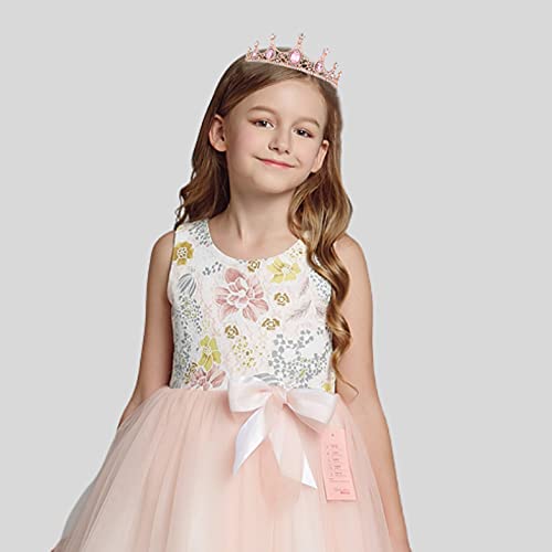 Vofler Rapunzel Costume for Women Tiara Crown, Vofler Pink Crown Princess Peach Costume Adult Glinda Girls Princess Diaries Daisy Bubblegum Tiaras Headband Accessories for Mermaid Tangled Birthday Halloween - Image 2