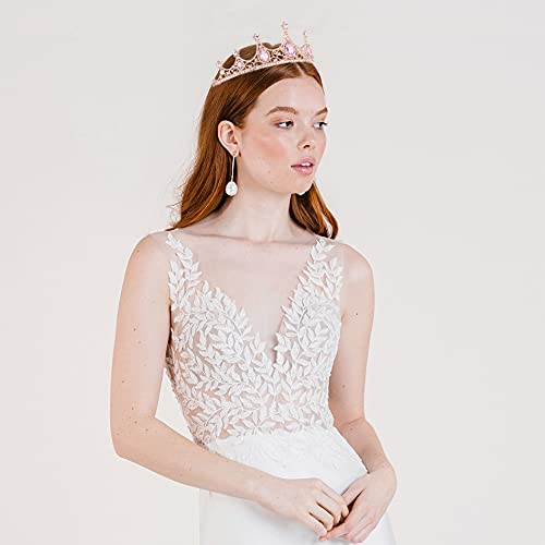Vofler Rapunzel Costume for Women Tiara Crown, Vofler Pink Crown Princess Peach Costume Adult Glinda Girls Princess Diaries Daisy Bubblegum Tiaras Headband Accessories for Mermaid Tangled Birthday Halloween - Image 5