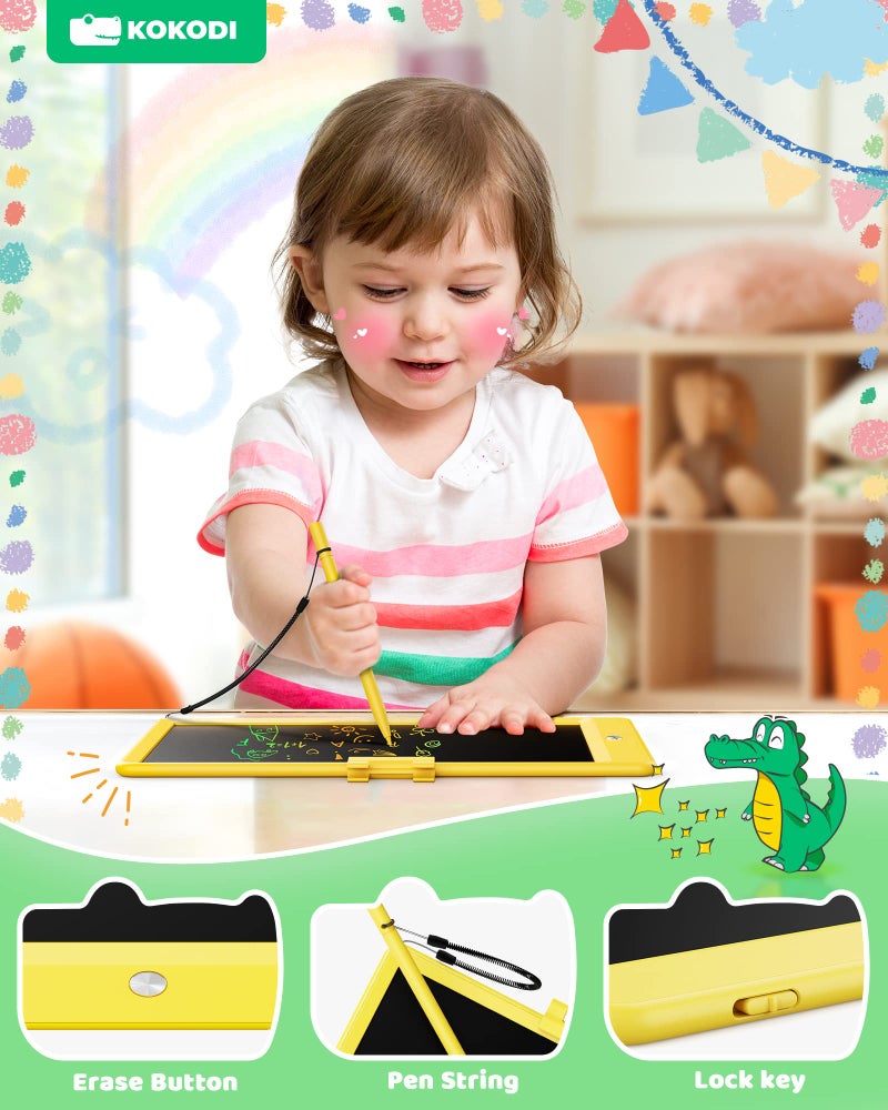 KOKODI تابلت كتابة LCD من كوكودي، لوح رسم ملون بحجم 10 بوصات، لوحات رسم إلكترونية قابلة للمسح وإعادة الاستخدام، لعبة تعليمية وتعلمية للأطفال من 3-6 سنوات، - Image 3