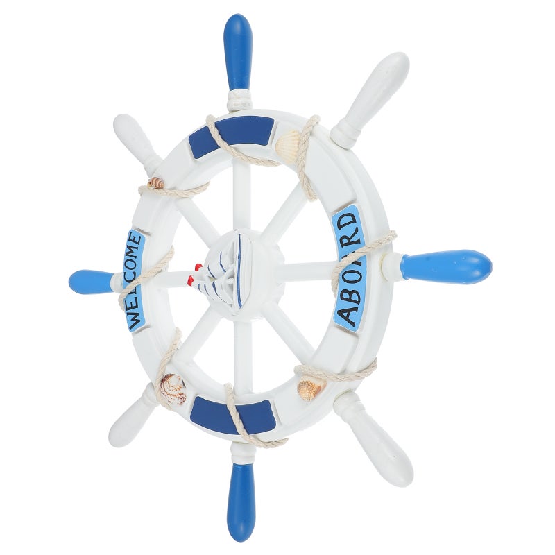 1 Pc Rudder Pendant Ship Wheel Wall Decoration Hanging Rudder Adornment - Image 1