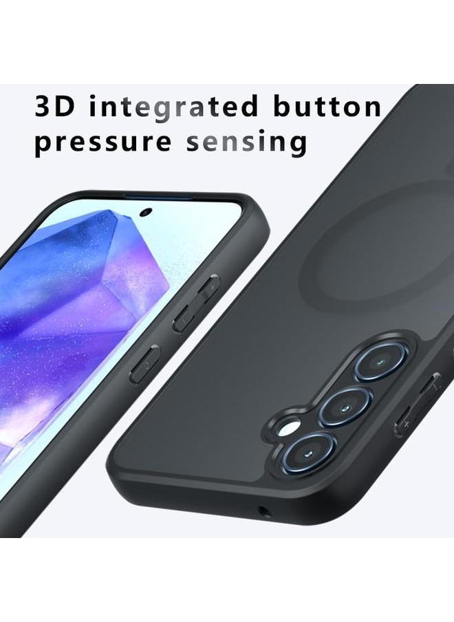 erorex Magnetic Case For Samsung Galaxy A55 Compatible With Mag Safe Slim Thin Hard Pc Translucent Frosted Rugged Drop Proof Shockproof Protective Case For Samsung A55 5G  - Image 4