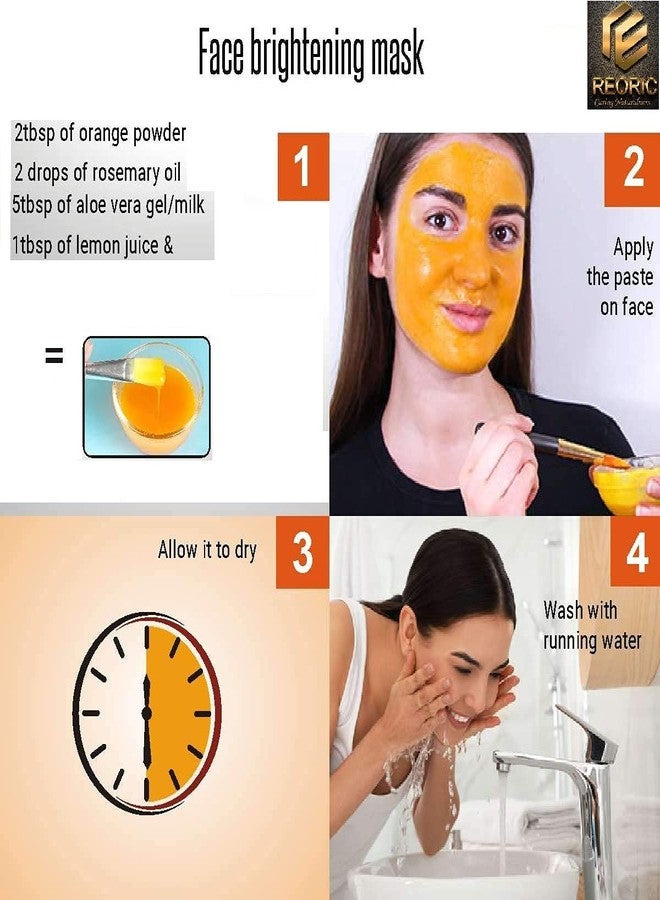 REORIC Orange Peel Powder | Santra Chilka for Oil Control and Glowing Skin | Vitamin C Rich Face Pack (100g, Pack of 1) - Image 5