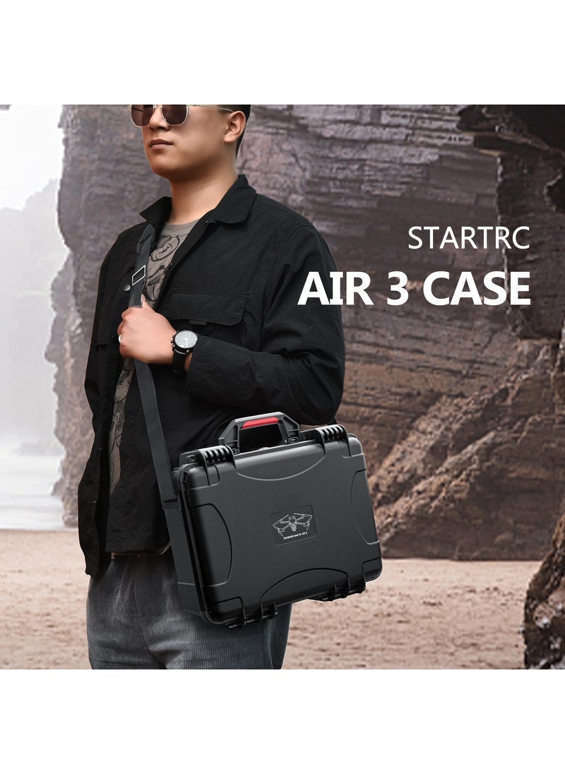 STARTRC Air 3 Hard Case Waterproof Carrying Case for DJI Air 3 Fly More Combo with DJI RC 2/RC-N2 Controller, Drone Accessories, LV-AIR3CASE, Black