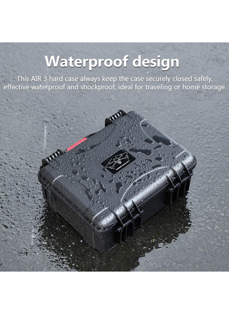 STARTRC STARTRC Air 3 Hard Case Waterproof Carrying Case for DJI Air 3 Fly More Combo with DJI RC 2/RC-N2 Controller, Drone Accessories, LV-AIR3CASE, Black  - Image 5