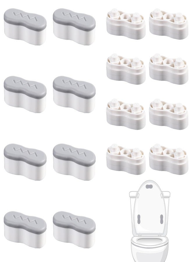 Grevosea 8Pcs Toilet Seat Riser Pads, Toilet Seat Spacers for Bidet with 2 Heights Adjustment Self Adhesive Toilet Seat Bumpers Bidet Attachment for Cushioning & Protection - Image 1