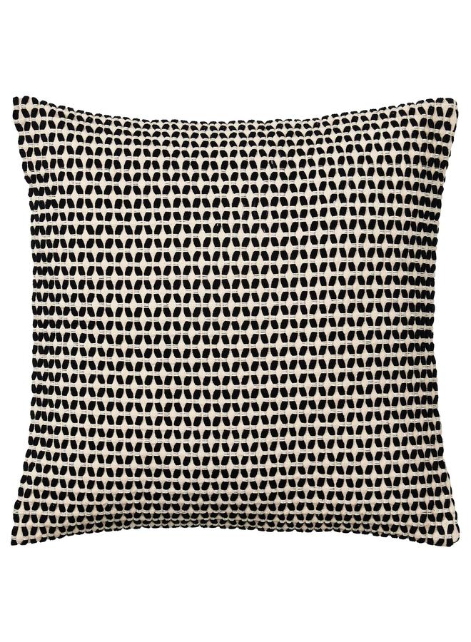 erorex Cushion cover, beige/black, 50x50 cm - Image 1
