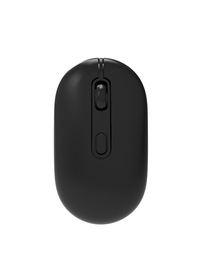 Wireless Bluetooth Gaming Mouse for Windows, Mac, IOS, Android, Dual Mode (Bluetooth 5.1 + USB 2.4Ghz) Mouse with USB Receiver, 800/1200/1600 DPI, Black  - Image 1