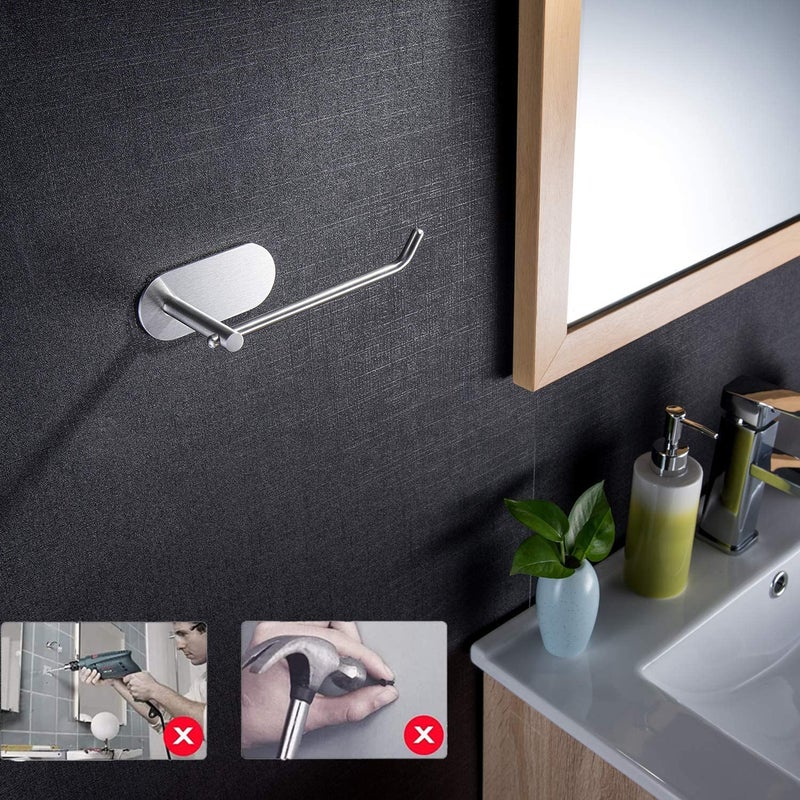 DOCOSS-Self Adhesive Towel Ring Stainless Steel Napkin Towel Hanger for Washbasin Anti Rust Strong Sticker Towel Holder for Bathroom Napkin Holder,Bathroom Accessories (Satin) - Image 3