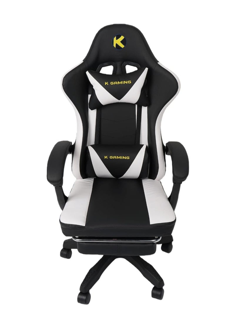 k Gaming Ergonomic Gaming Chair Adjustable Recline with Footrest PU Leather Linkage Armrest - Image 1