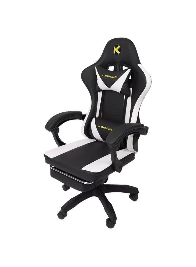 k Gaming Ergonomic Gaming Chair Adjustable Recline with Footrest PU Leather Linkage Armrest - Image 2