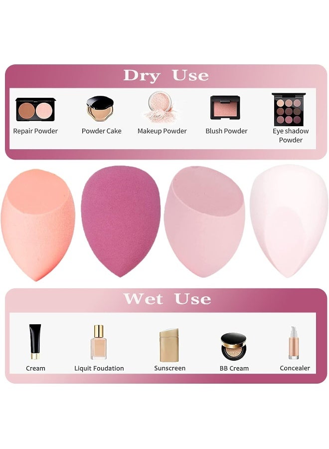 MOMENT 8-Pack Make Up Sponge Set, Face Beauty Make Up Sponges Blender Makeup Eggs With Case Latex-Free Vegan Foundation Applicator Makeup Puff For Powder Cream - Image 4