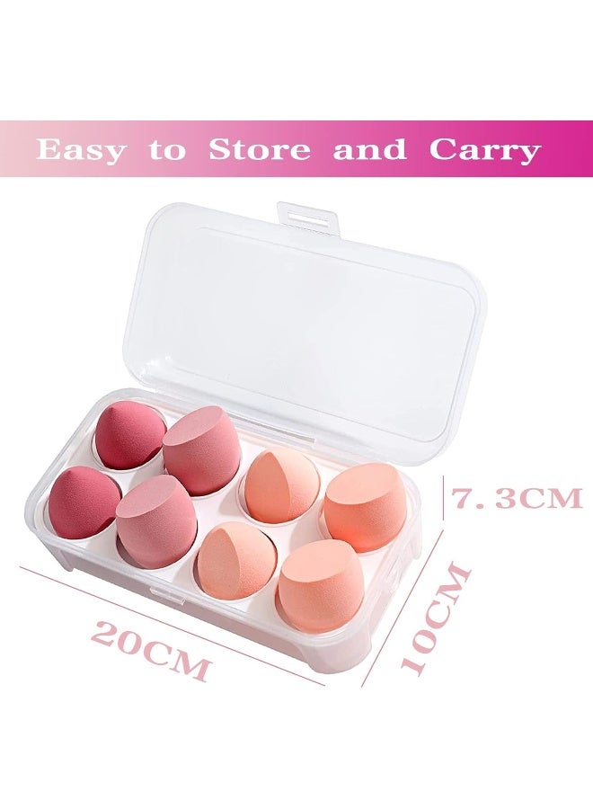 MOMENT 8-Pack Make Up Sponge Set, Face Beauty Make Up Sponges Blender Makeup Eggs With Case Latex-Free Vegan Foundation Applicator Makeup Puff For Powder Cream - Image 2