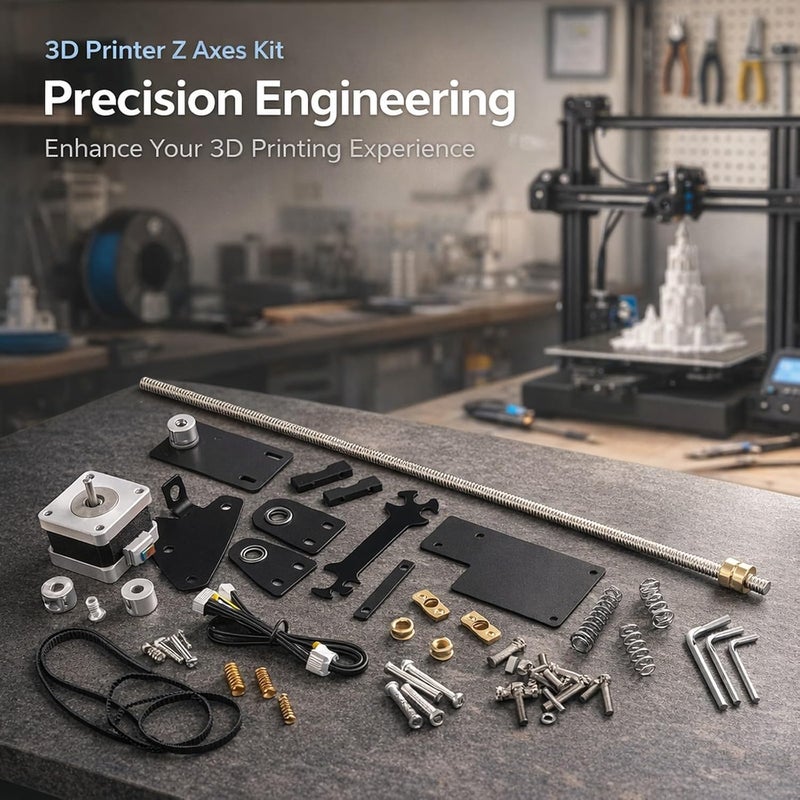 طابعة ثلاثية الأبعاد محور Z مزدوج برغي القيادة مجموعة المحركات، أجزاء الترقية لـ Ender 3 V2، طابعة ثلاثية الأبعاد مجموعة محور Z - استقرار محسن، طبقات دقيقة، مثالي لعشاق الطباعة ثلاثية الأبعاد - Image 2