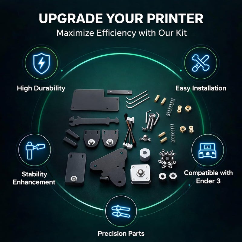 طابعة ثلاثية الأبعاد محور Z مزدوج برغي القيادة مجموعة المحركات، أجزاء الترقية لـ Ender 3 V2، طابعة ثلاثية الأبعاد مجموعة محور Z - استقرار محسن، طبقات دقيقة، مثالي لعشاق الطباعة ثلاثية الأبعاد - Image 4