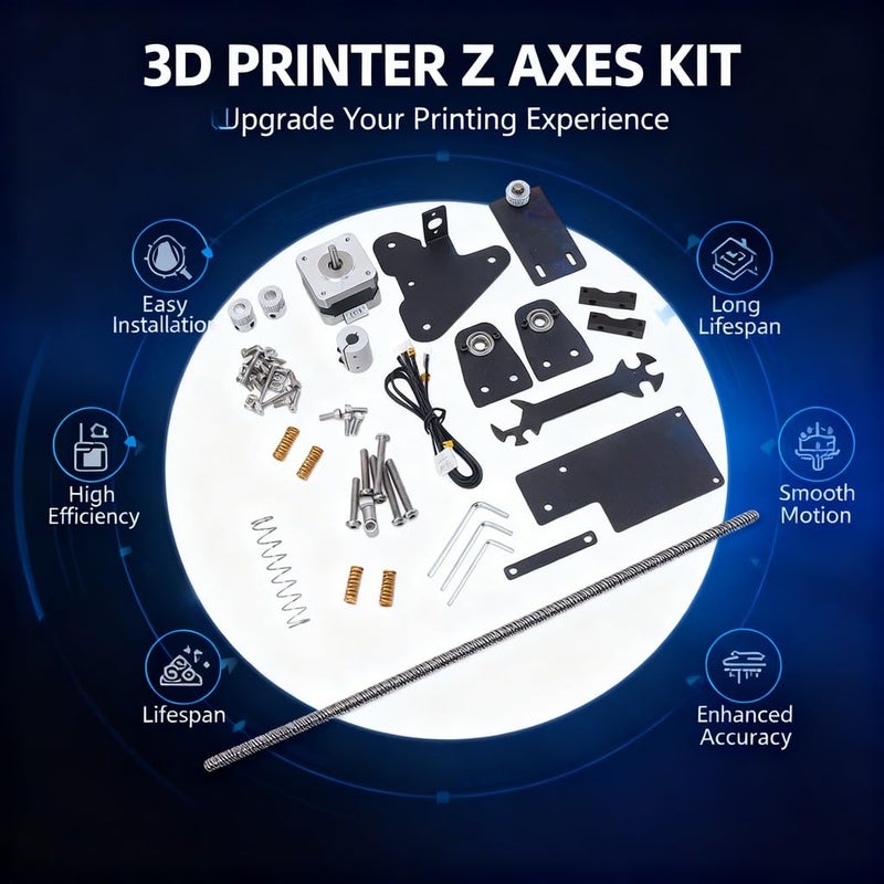 طابعة ثلاثية الأبعاد محور Z مزدوج برغي القيادة مجموعة المحركات، أجزاء الترقية لـ Ender 3 V2، طابعة ثلاثية الأبعاد مجموعة محور Z - استقرار محسن، طبقات دقيقة، مثالي لعشاق الطباعة ثلاثية الأبعاد - Image 5