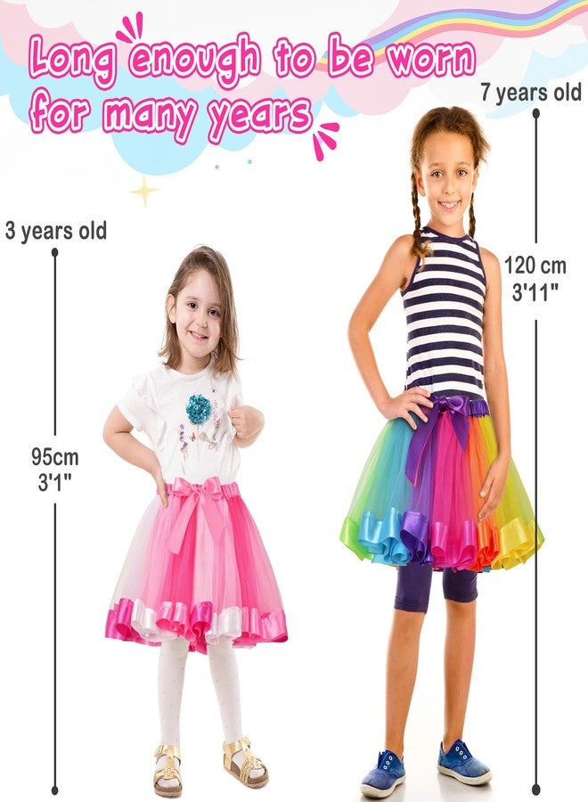 kilofly كيلوفلاي 3 فتيات باليه رقص قوس قزح توتو تنانير أميرة من التول - Image 4