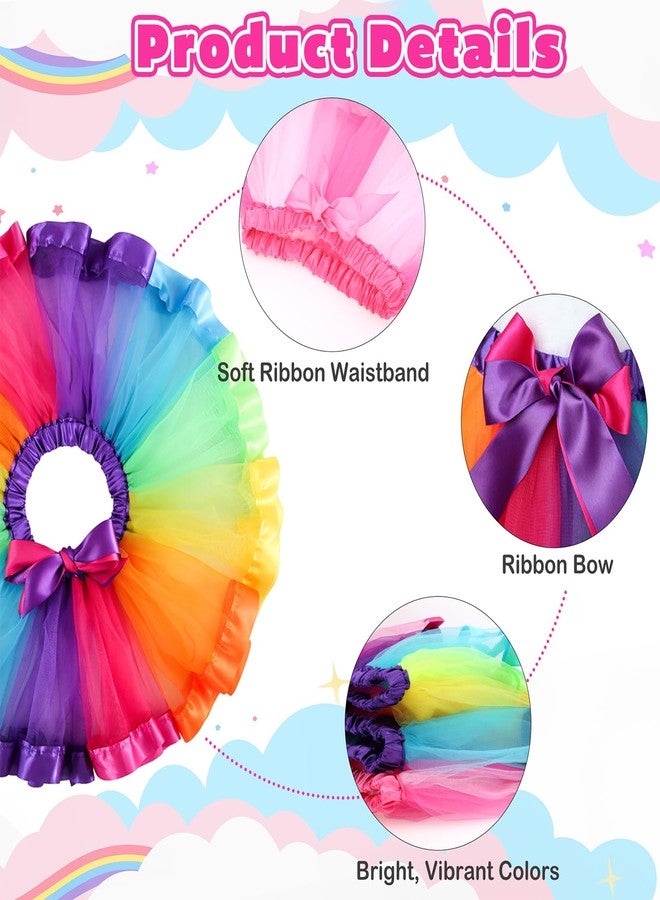 kilofly كيلوفلاي 3 فتيات باليه رقص قوس قزح توتو تنانير أميرة من التول - Image 2