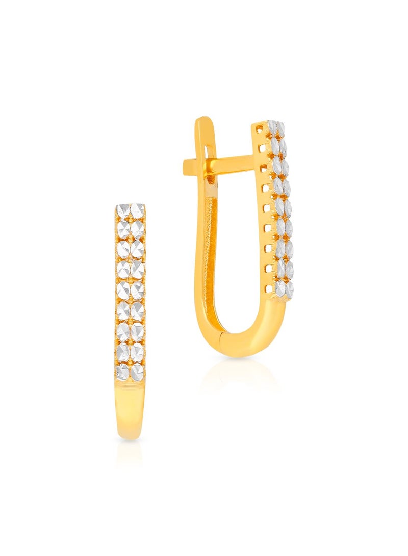 Malabar Gold and Diamonds 22 Karat 916 Purity Hoops & Bali Gold Earrings LAER431T - Image 1