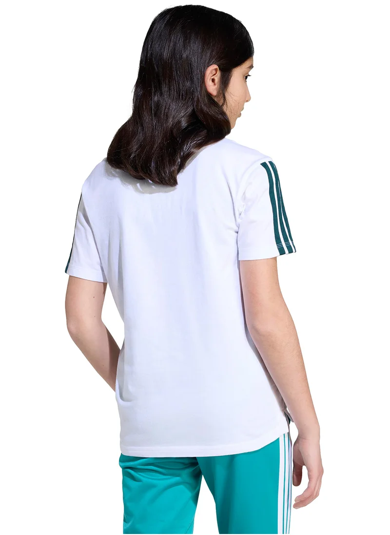 اديداس Youth Seasonal Essential Tiberio 3 Stripe T-Shirt
