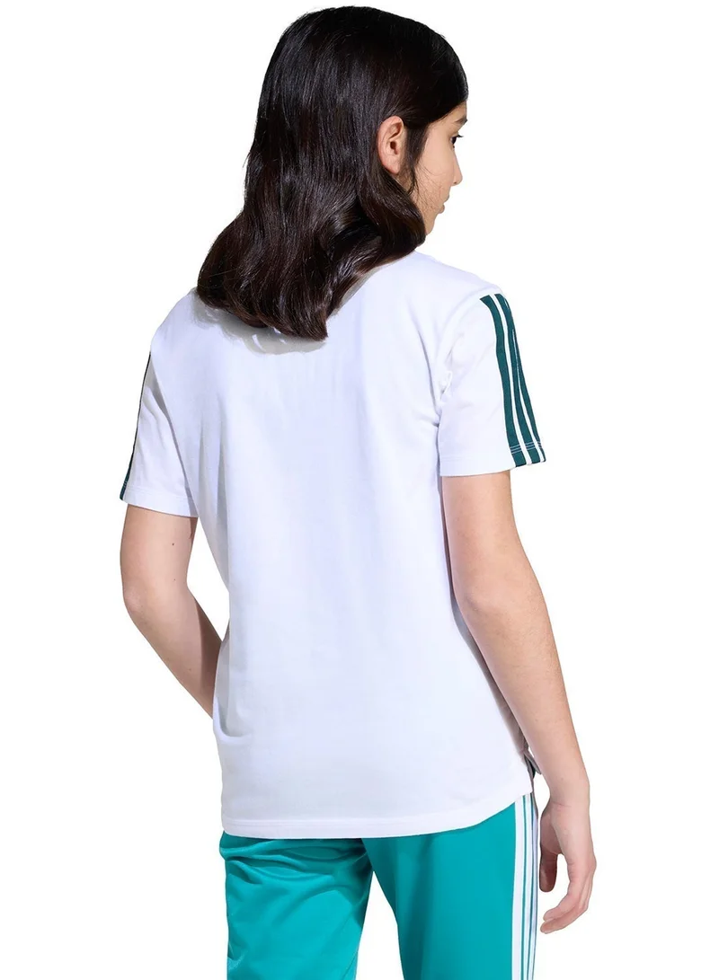 Adidas Youth Seasonal Essential Tiberio 3 Stripe T-Shirt