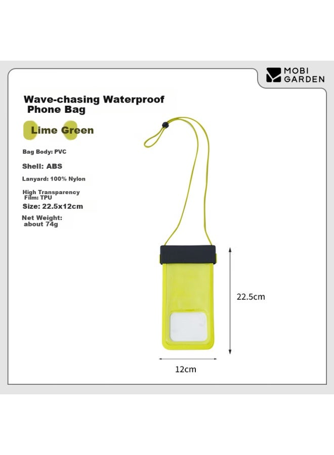 Mobigarden Buoyancy Phone Waterproof Case, Touchscreen Compatible Waterproof Pouch For Swimming, Rafting, And Diving Nx25691004 Lime Gree - Image 1