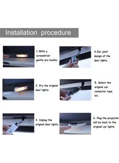 MVAQKLM  4 Pack LED Car Door Logo Light Projector, Welcome Laser Lights Car Door Courtesy Lights 3D Logo Door Lights White LED Projector Lamps for RXESGXLSLXISGSRCUX Series Lexus Door Light Replacement  - Image 5