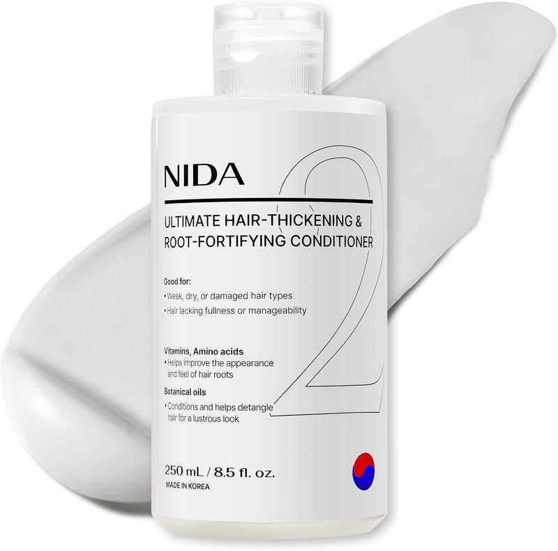 NIDA Ultimate HairThickening & RootFortifying Conditioner  Leaves Hair Feeling Soft & Shine Strengthens & Nourishes All Hair Types  85 fl oz 250ml - Image 1