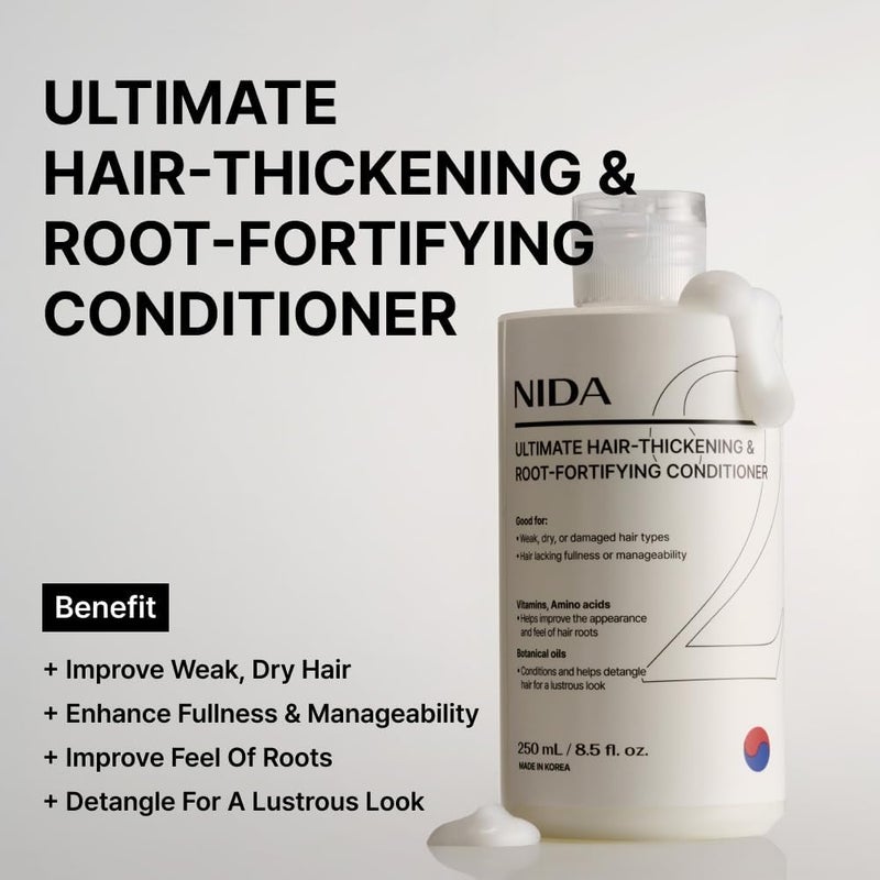 NIDA Ultimate HairThickening & RootFortifying Conditioner  Leaves Hair Feeling Soft & Shine Strengthens & Nourishes All Hair Types  85 fl oz 250ml - Image 2