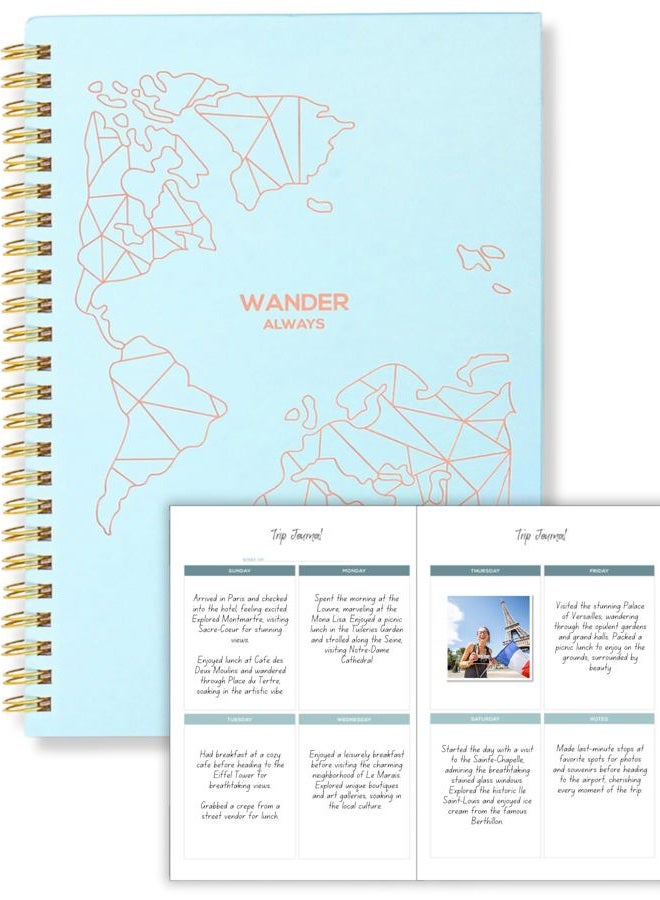 Lamare Travel Journal For Women - Cute Travel Notebook, Bucketlist, Roadtrip & Vacation Planner – Great and Fun Travel Planner Gift, Undated Travel Diary and Travel Planner Organizer for Women - Image 1