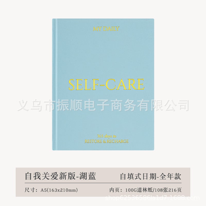 Gratitude Journal 365 A5 Gold-Edged English Edition Notebook Pink - Image 4