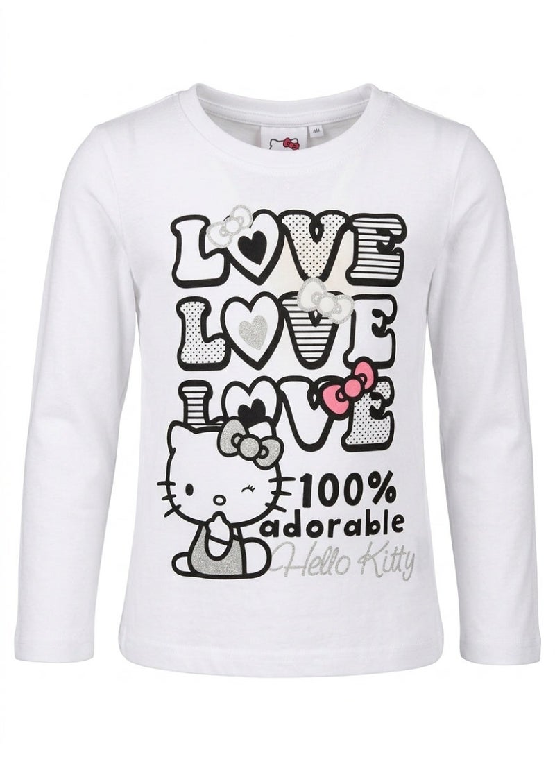 Hello kitty T-shirt long-sleeve 
100 % cotton by kids tv - Image 1