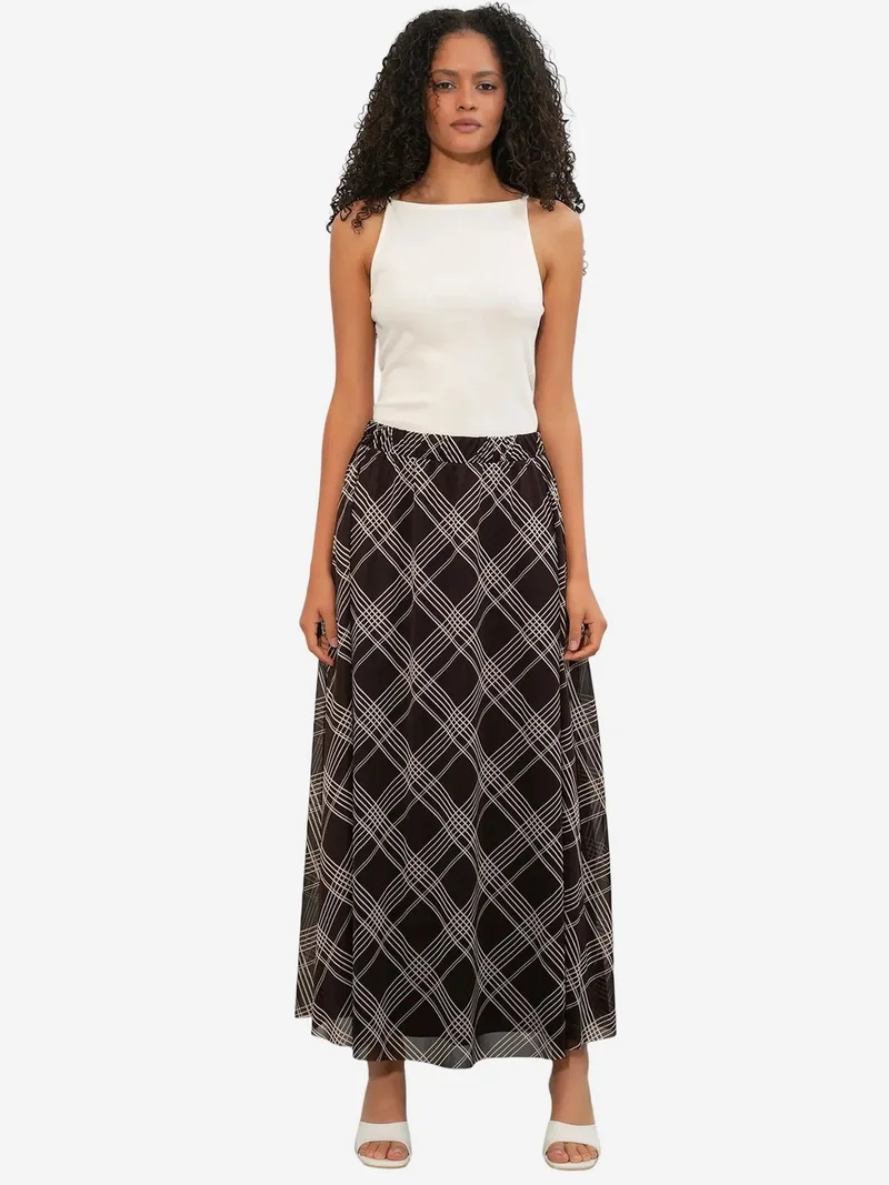 BIG DART BDART High-Waist Floral Maxi Skirt