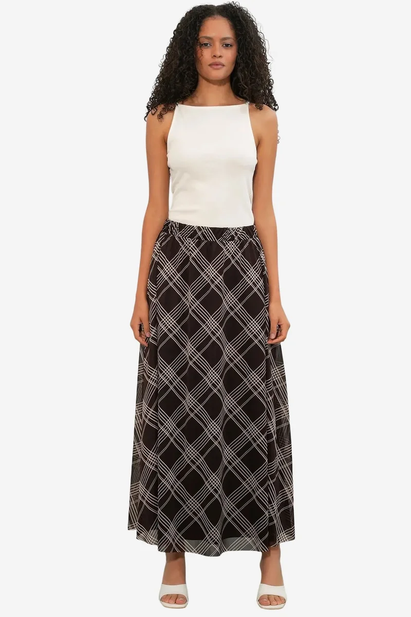بيغ دارت BDART High-Waist Floral Maxi Skirt