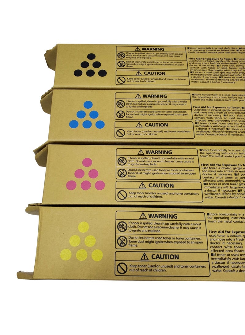 Z-Black Compatible Toner Cartridge for Ricoh MP-C3003 / C3503 / C3004 / C3504 (All 4 Pieces Complete Set) - Image 1