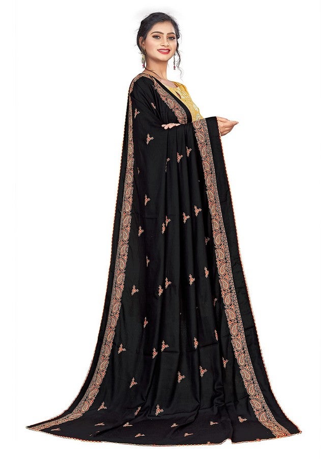 EBADAT EBADAT Women's Traditional Fully Embroidered Rayon Soft Long Skin-Friendly Namaz Hijab/Shawl/Wrap (2.25 Meters) - Perfect for Every Occasion - Image 2