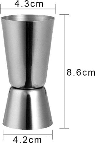 BIRDBRID JapaneseStyle Stainless Steel Cocktail Jigger BarwareBar Tools Stainless Steel Jigger DoubleSided Jigger Polished Silver 25 50 ml Pack Single - Image 3