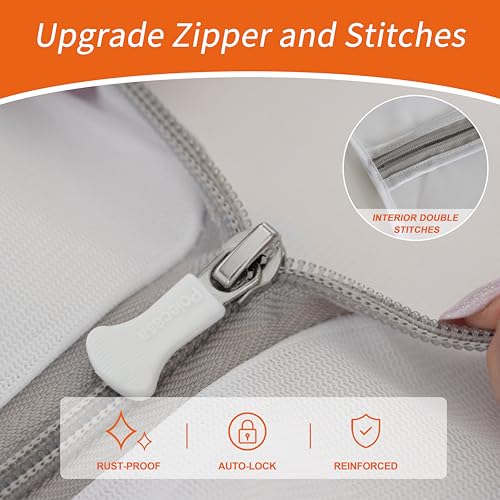 Polecasa 3Pcs 12 x 16 Inches Extra Durable Fine Mesh Laundry Bags with Sturdy Zipper for Delicates, Protect Clothes in Washing Machine, Laundry Room Essentials for College, Dorm (3 Medium) - Image 5