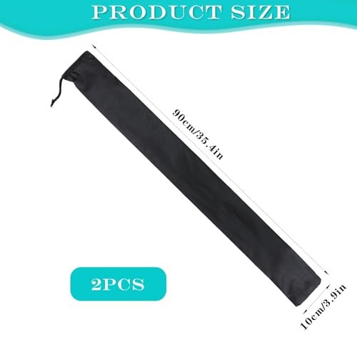 Styquenzer 2PCS Billiard Cue Stick Carrying Case, Snooker Storage Bag, 35 Inch Black Pool Cue Case - Image 2