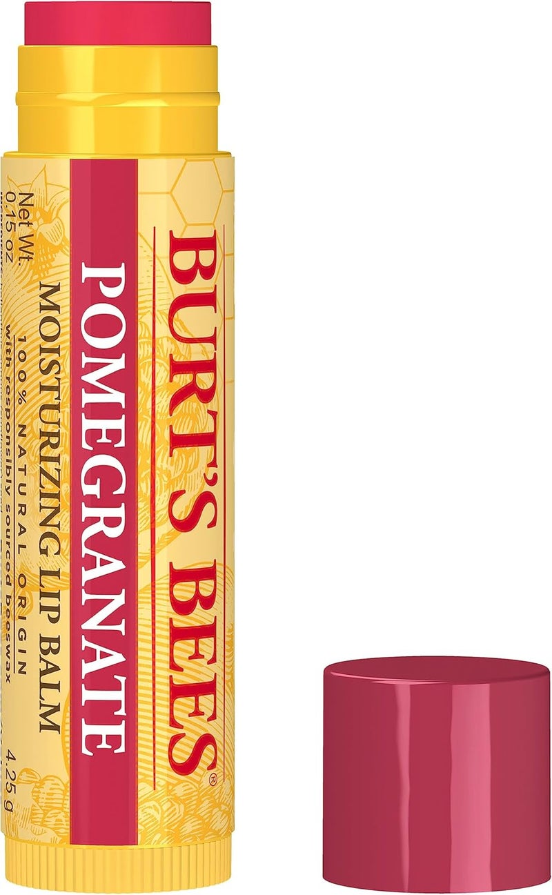 Burt's Bees Pomegranate Moisturizing Lip Balm - 0.15 oz Tube - Image 1