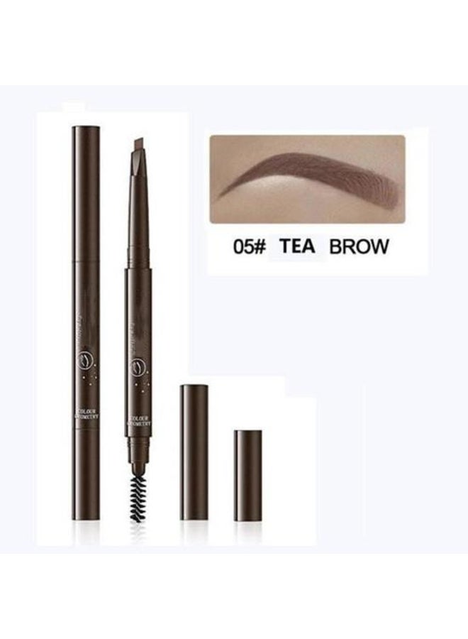 Generic 5 Colors Eyebrow Cosmetics Pencil Waterproof Double-headed Eyebrow Tattoo Natural Long Lasting Makeup Paint Eyebrow Pencil
