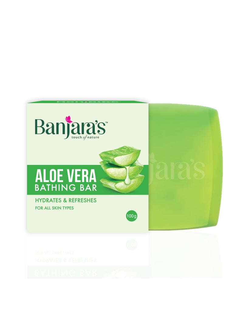 Banjara صابون بانجارا بالألوة فيرا - ينظف، يرطب وينعش - لجميع أنواع البشرة - 100 جرام - Image 1