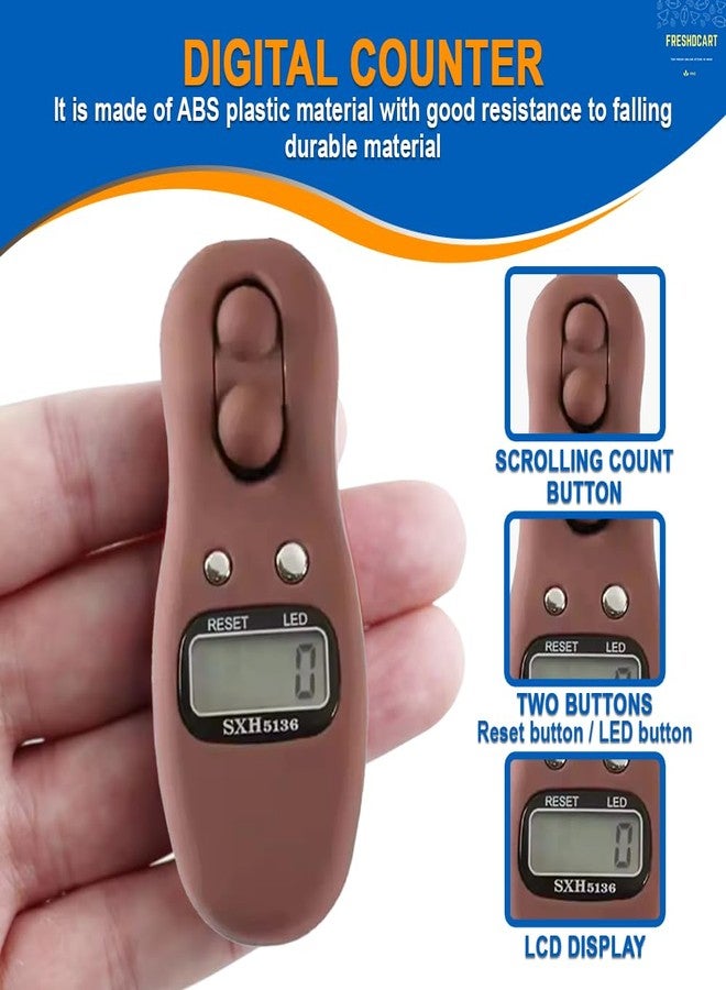 FreshDcart Naam Jap Counter - FDCA664 Digital Finger Counter with LCD Display - Manual Hand Counter for Activities, Meditation, Counter for Chanting Mantra (Random Color, Pack of 1) - Image 3