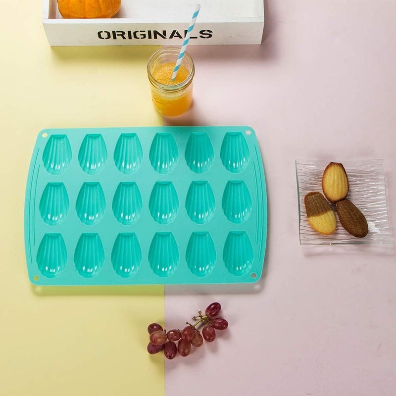 Webake Madeleine Pan 18 Cavity Silicone Madeleine Mold for Small Cake, Candy and Cookies - Image 2