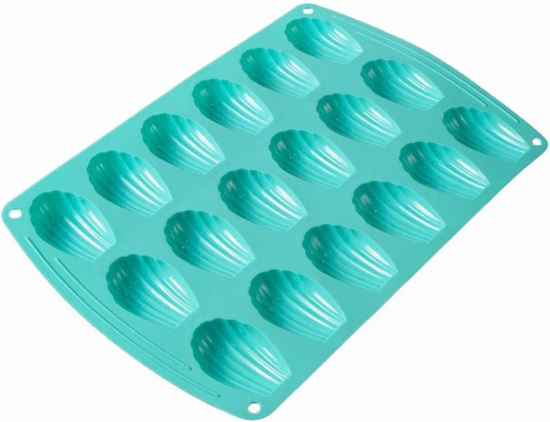 Webake Madeleine Pan 18 Cavity Silicone Madeleine Mold for Small Cake, Candy and Cookies - Image 1