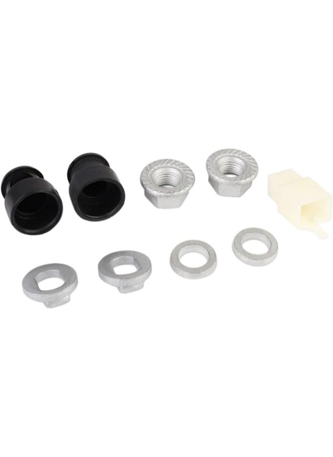 silvercnc Steel E-Bike Hub Motor Nuts Safety Washer Electric Bicycle Wheel Lock Nuts Motor Axle Bolt Screw with 12/14mm Shaft for Universal Bike Component  - Image 3