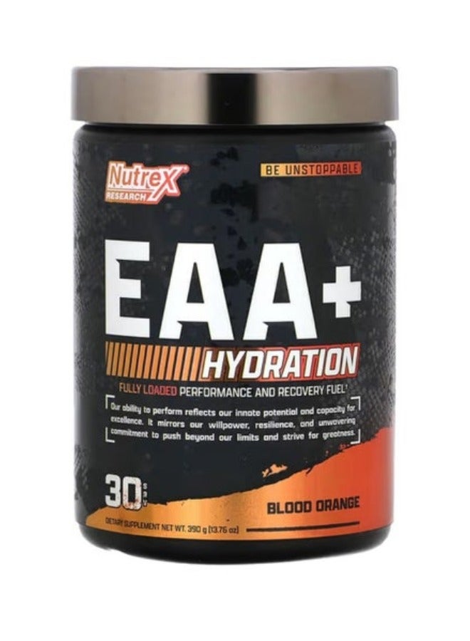 Nutrex Research EAA+ ترطيب إعادة تعبئة بناء نكهة البرتقال الدموي 30 حصة
