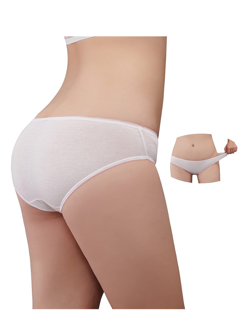 SYOSI Women's Disposable Panties, Cotton Moisture-Wicking Underwear, and Breathable, Tagless Multipack, Disposable Panties Girls Disposable Day-throwing Pants | for Spa Salon, Hotel, Travel, Daily Use（5pcs） - Image 3